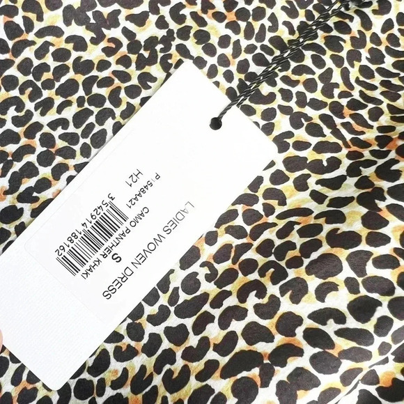Molly Bracken Size S Ladies Woven Dress in Camo Panther Khaki Shift Dress NEW! - Picture 8 of 10